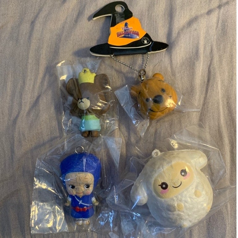 SQUISHY puni maru sheep, disney pooh, kewpie, rare bears school