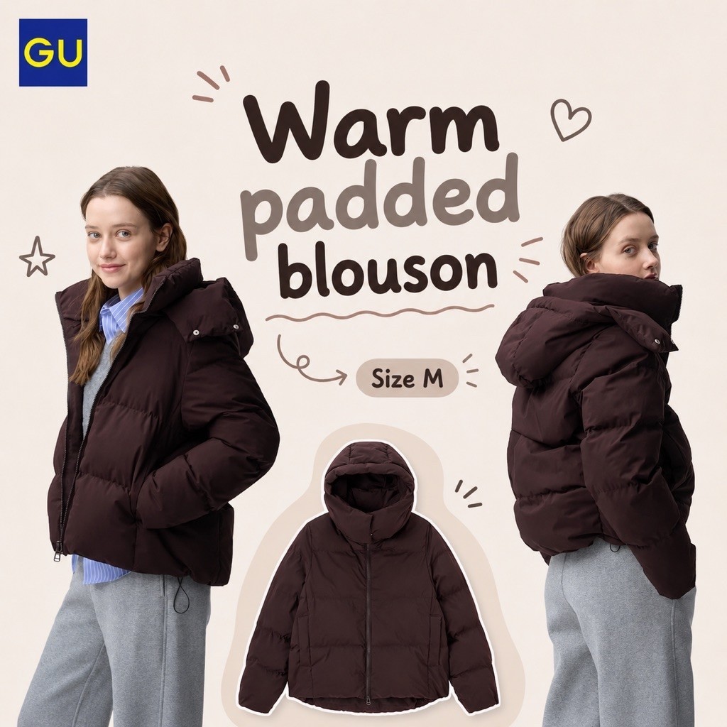GU WARM PADDED BLOUSON JAPAN