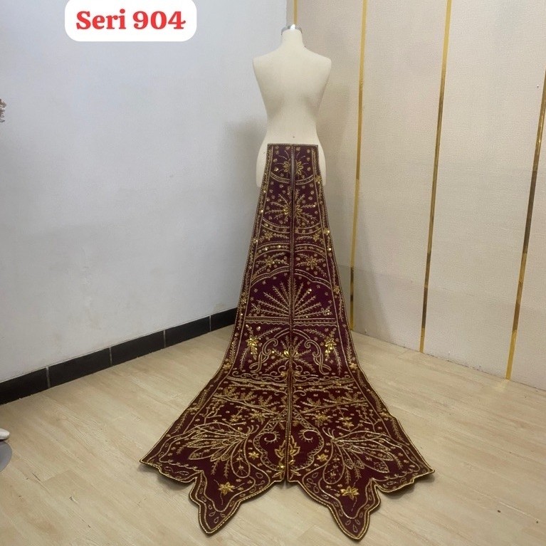 Ekor Cheongsam Warna Maroon / ekor pengantin