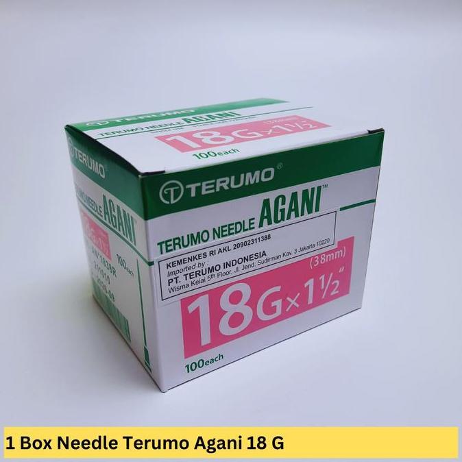 Needle 18G Terumo Box 100 Pcs / Needle Terumo 18 G Agani