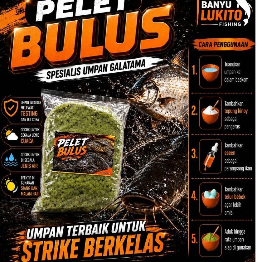 Umpan Pancing Pelet Bulus Ijo Paling Gacor Khusus Galatama Lele Dan Bawal
