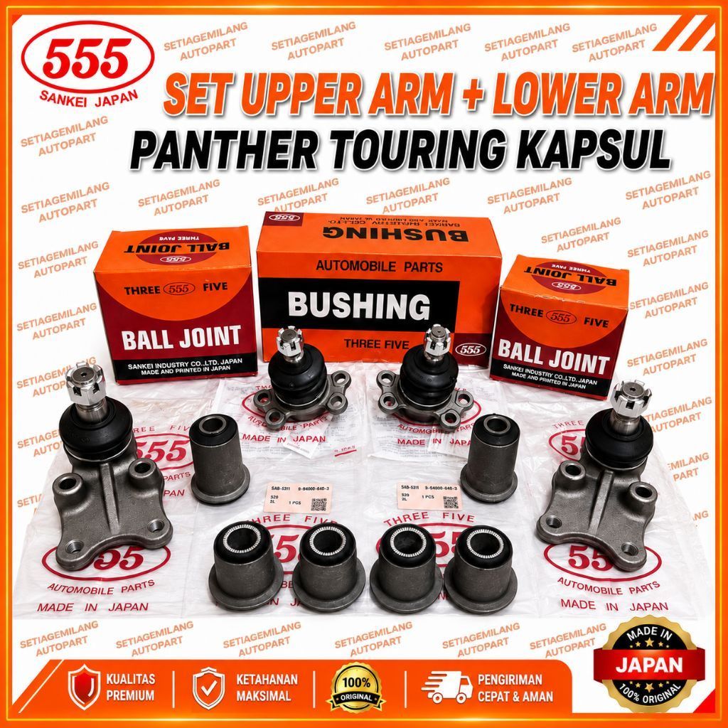 SET UPPER ARM + LOWER ARM PANTHER TOURING KAPSUL ORI 555 JAPAN