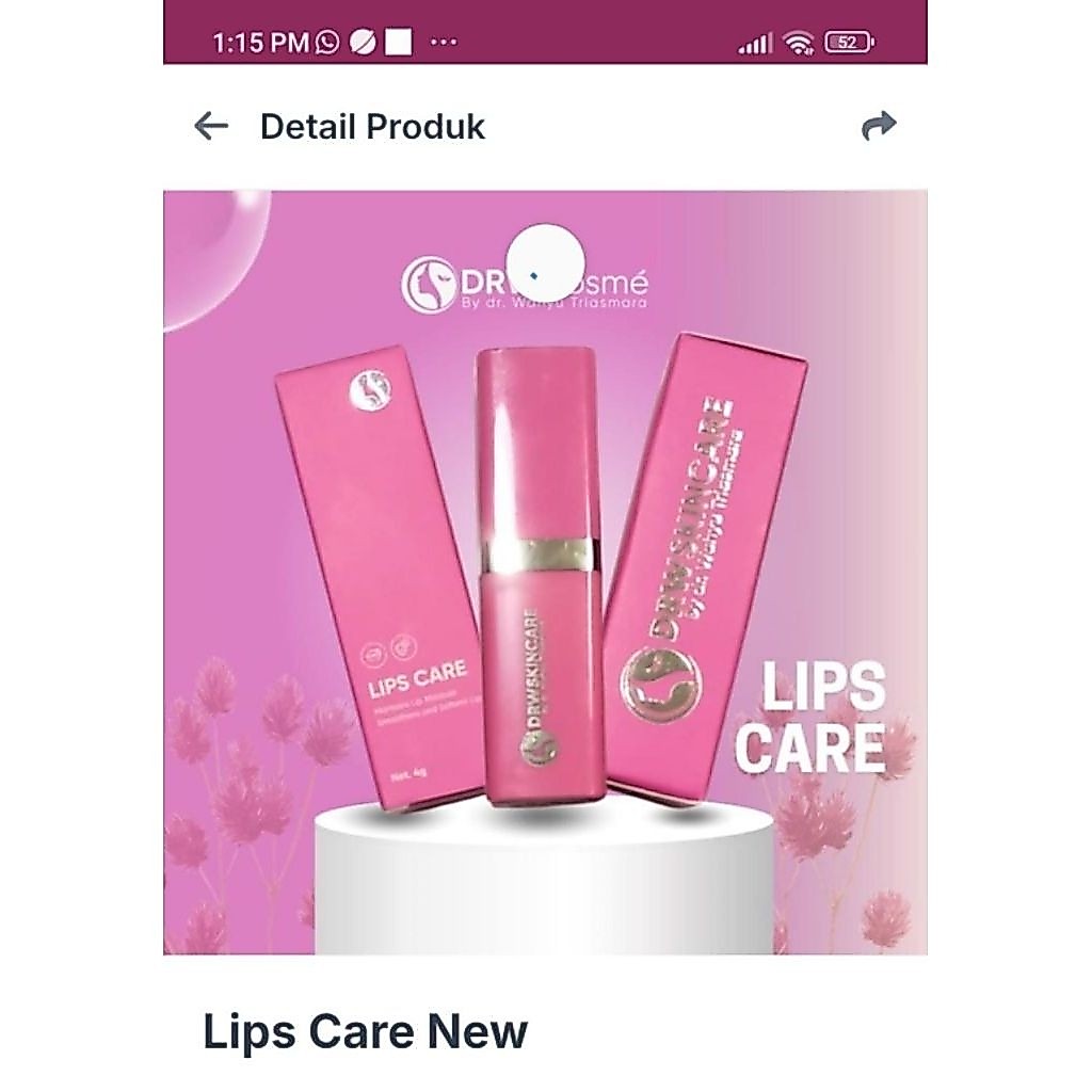 LIPCARE DRW Skincare Melembabkan Bibir Vitamin E Tahan Lama Aman BPOM