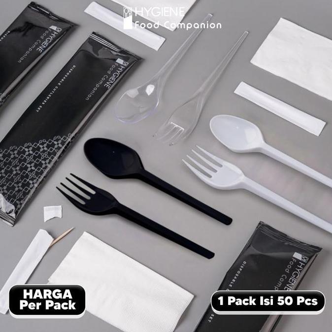 SET SENDOK GARPU PLASTIK PREMIUM / SENDOK SET HYGIENE PREMIUM LENGKAP