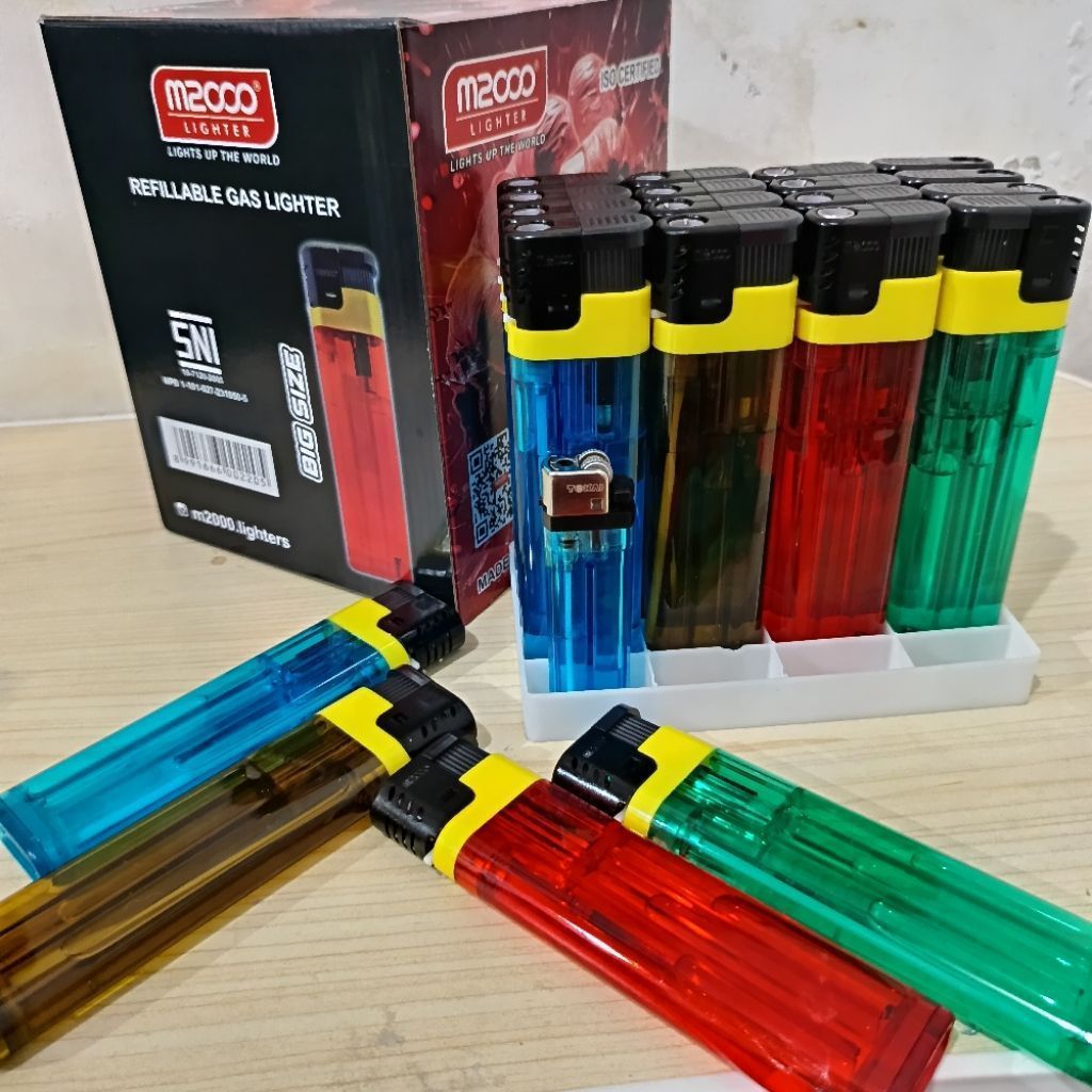 Korek Api Jumbo Super Besar Legendaris Bara Nyala Biru Tahan Angin Bisa di Isi Ulang