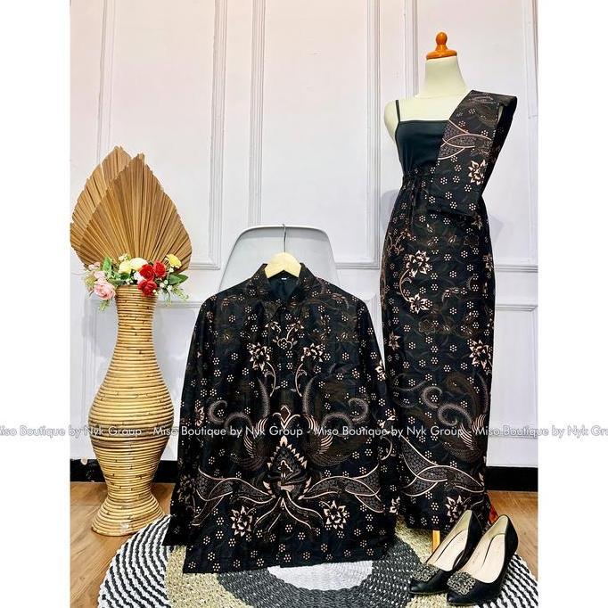 TERPOPULER MISO BUTIK FURING - Rok Batik Span Kombinasi Kemeja Batik Pria Lengan Panjang Berfuring E
