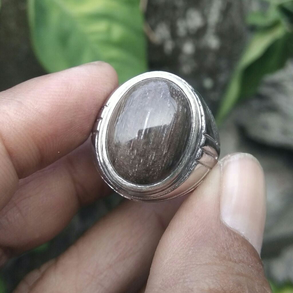 Cincin Batu Akik Fosil Kayu Asli Banten Natural Fossilized Wood