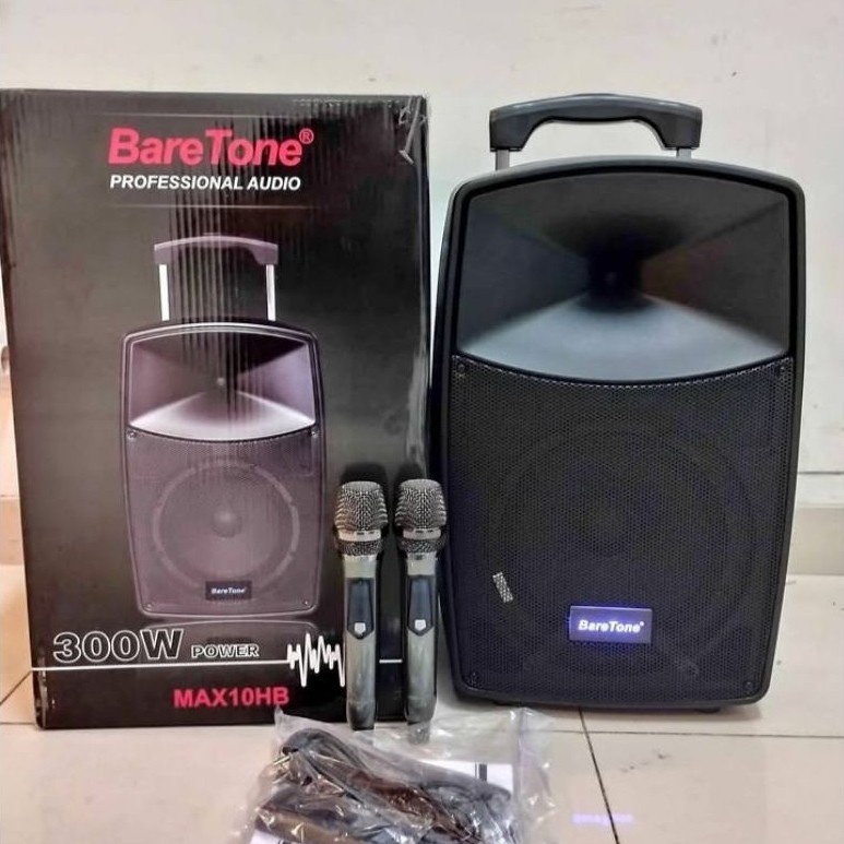 Speaker Portable Bluetooth Baretone 10 Inch Max10hb