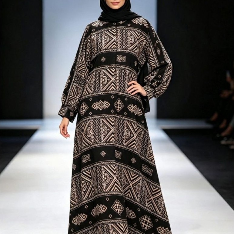 Gamis SYAHLAH Black Camelia Boutique