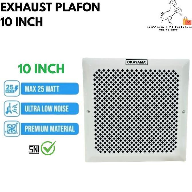 Nashutionss - Exhaust Fan Plafon 10 Inchi Kipas Plafon 10 Inch Kipas Blower Hexos Angin Hisap Kipas 