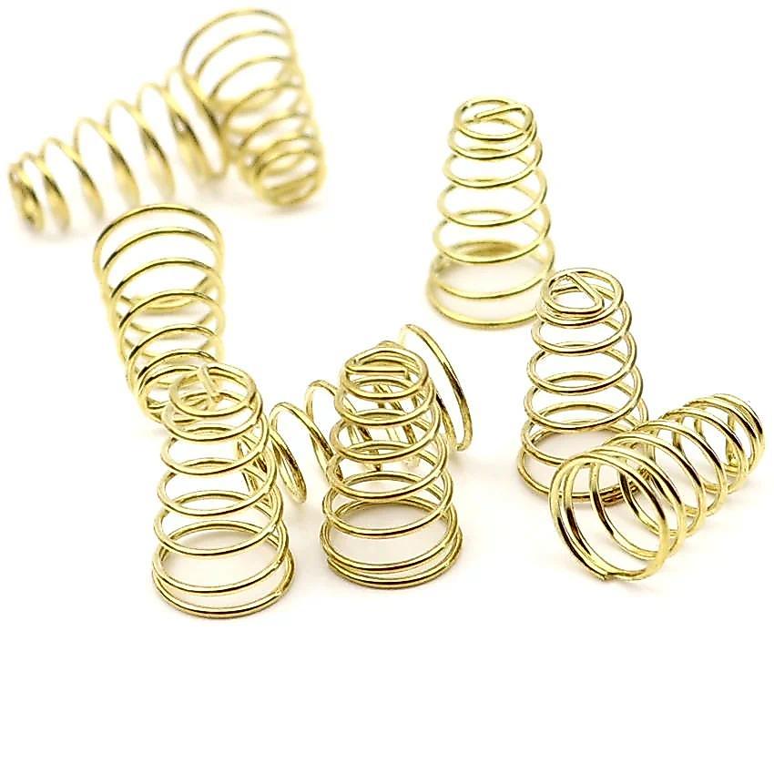10pcs Gold Plated Springs for LED Flashlight Tor Y Tailcap Swit Spring Driver Circuit Board Battery 