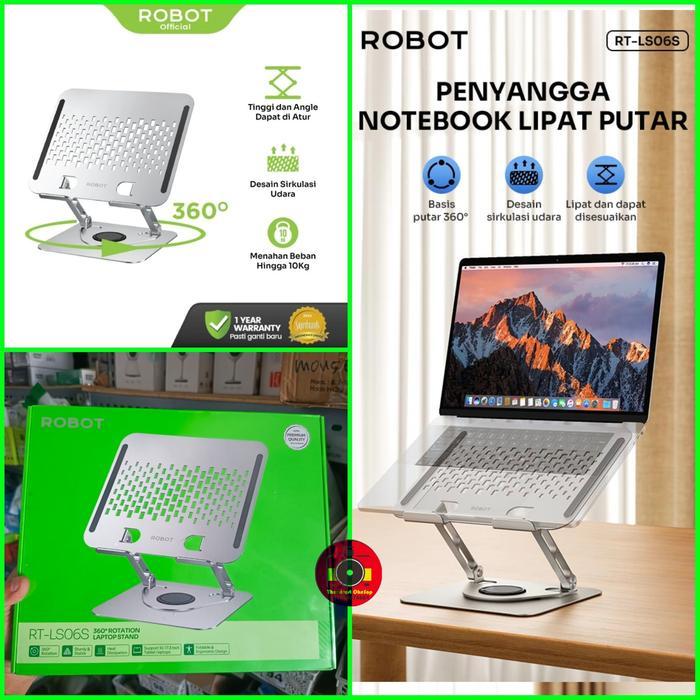 ROBOT Stand Laptop Holder RT-LS06S LS06S Rotatable Swivel Holder Lapto