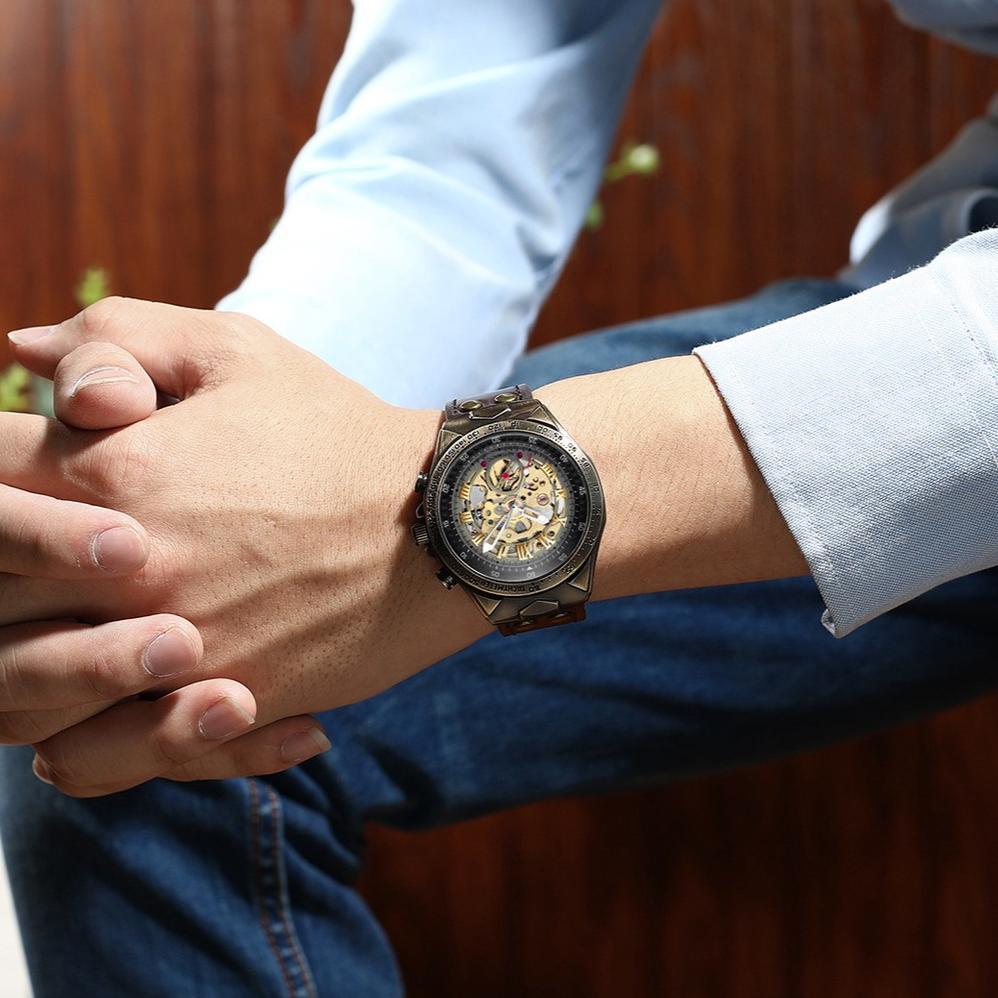 GARANSI Fngeen A275 Jam Tangan Kulit Otomatis Original Automatic Mekanik Waterproof Mechanical Watch