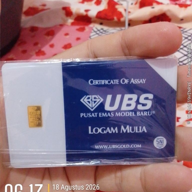 Emas UBS 0,5Gram Kemasan Baru