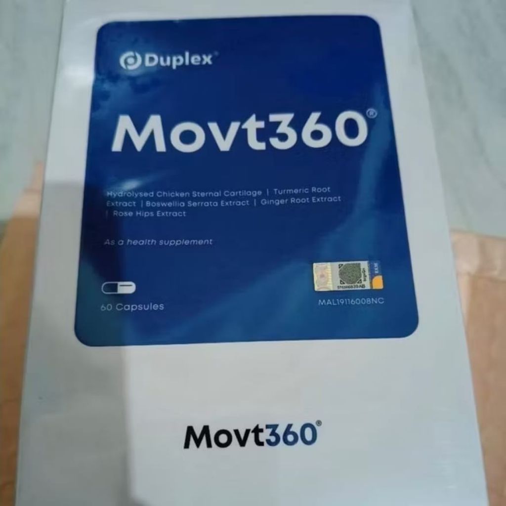 Suplemen Vitamin Tulang dan Sendi Lutut Duplex Movt360 Vegetable Capsule