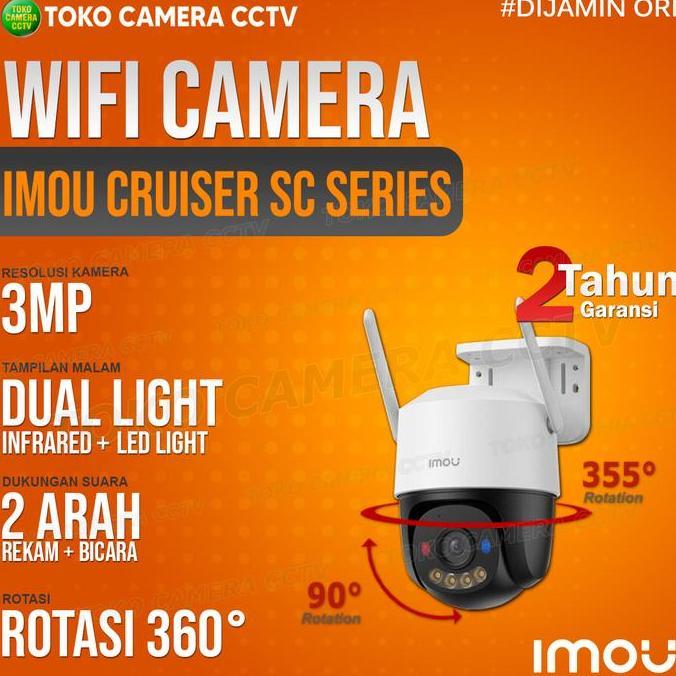 Olhar - Cctv Wifi Outdoor Ptz Imou Cruiser Sc 3Mp Kamera Cctv Pintar Bersuara Berwarna