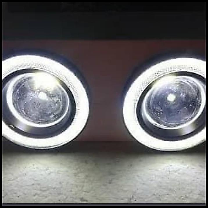 BEST DEAL FOG LAMP ENGEL EYES RING 89 LED 2 WARNA MOBIL ALL NEW AGYA/AYLA 