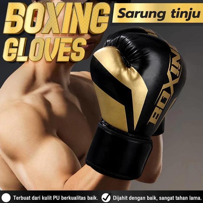 SARUNG TINJU GLOVES BOXING MUAY THAI FIGHTING TRAINING KICK BOXING 10OZ 12OZ