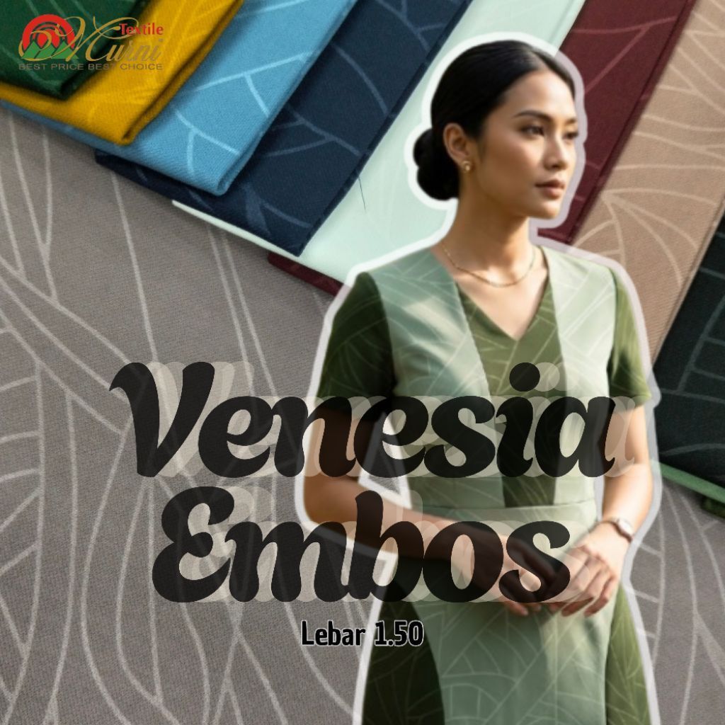 Murni Textile - Kain Venesia Embos / Kain Gamis / Kain Kemeja / Kain Dress / Kain Rok