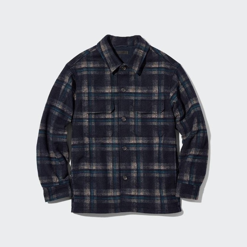 Uniqlo Overshirt Wol Navy