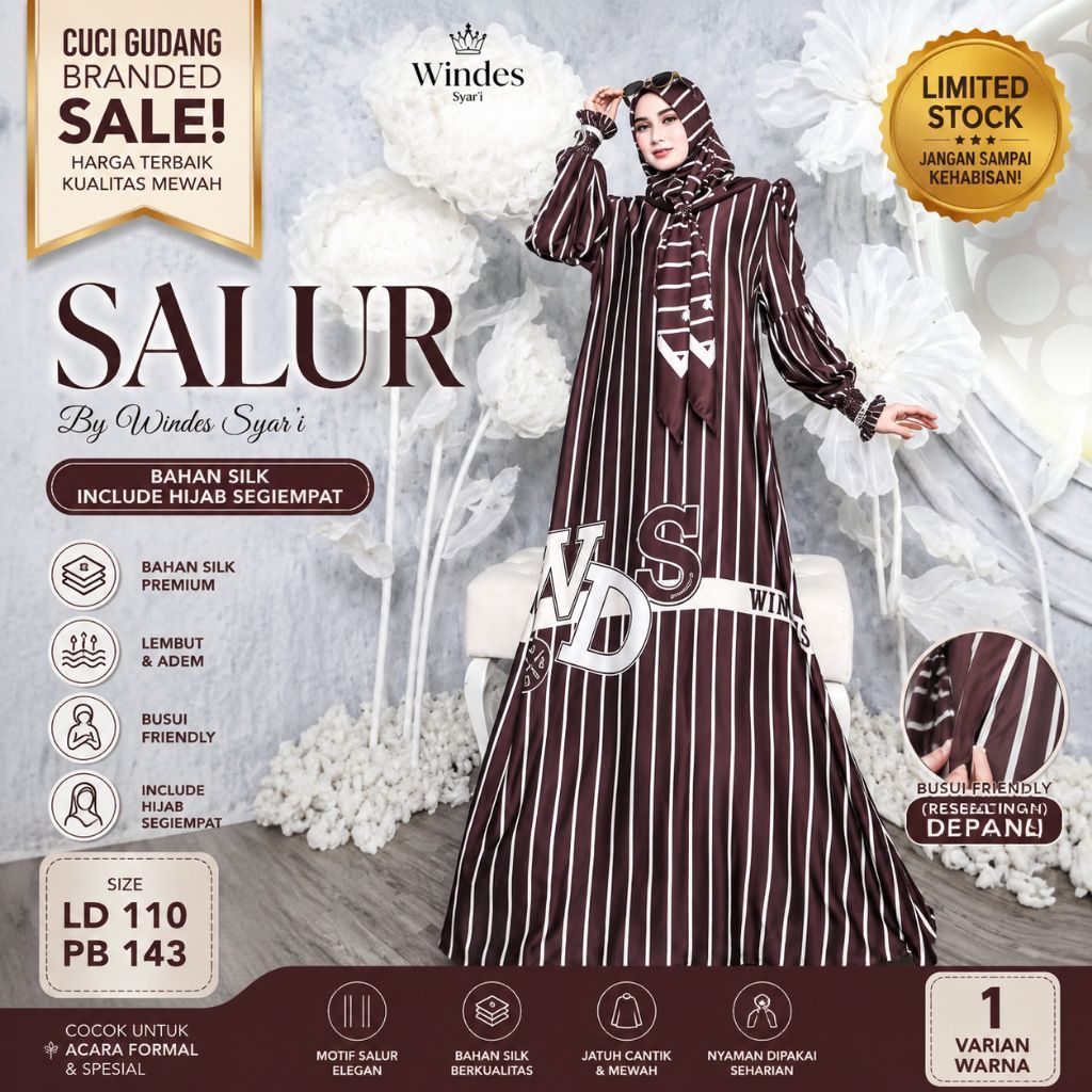 GAMIS SET PRINT SALUR  BY WINDES