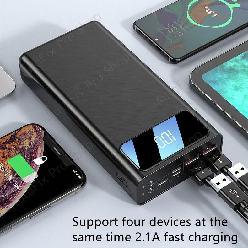 60000Mah Powerbank Fast Charging Full Capacity 4 Usb Charge Ports Pd Fast Charging Power Bank Powerb