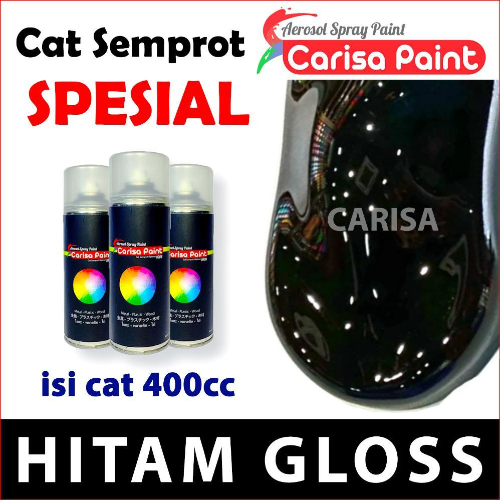 NEW Cat Semprot Black Gloss Hitam Kilap Carisa Paint Cat Aerosol Candytone Candy Spesial Cat Duco Mo