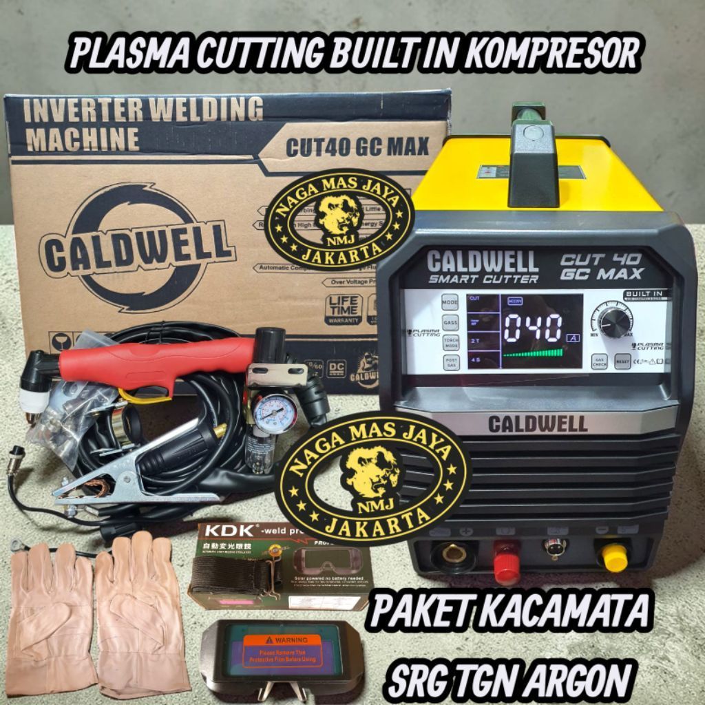 MESIN PLASMA CUTTING CALDWELL CUT 40 GC MAX BUILT IN KOMPRESOR / MESIN LAS POTONG CALDWELL CUT 40 GC
