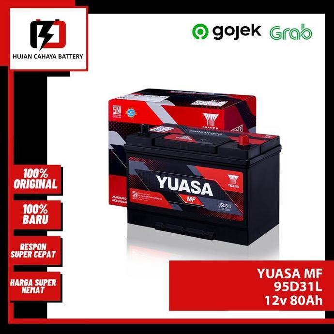 NEW Aki Mobil YUASA MF 95D31L /  95D31L /  95D31L - Aki MITSUBISHI PAJERO