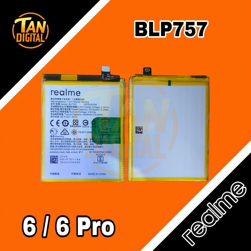 BATERAI BLP757 REALME 6 / REALME 6 Pro