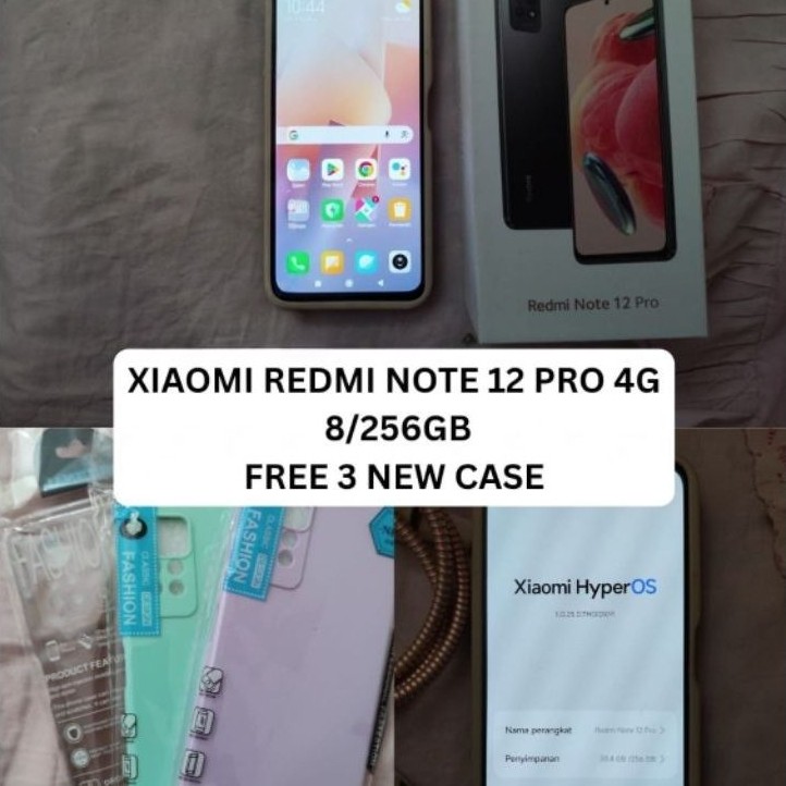 Redmi Note 12 Pro 4G HP/Handphone/ Bekas/Second (Second Pemakaian Pribadi)