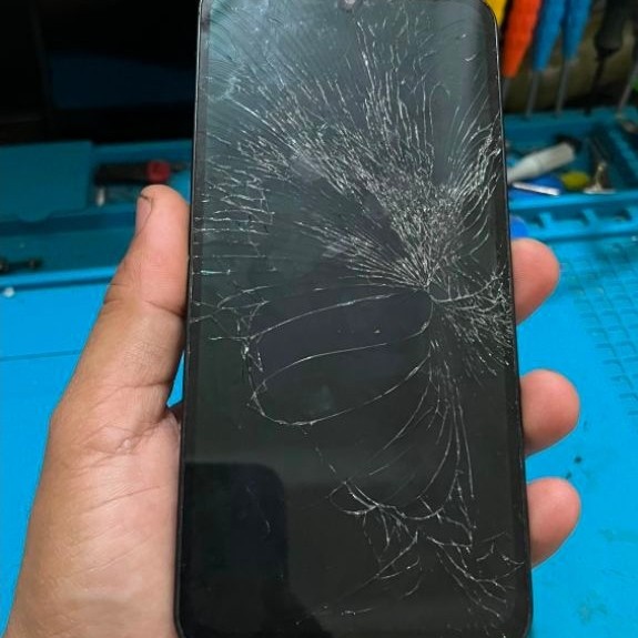 LCD samsung A15 super amoled ori copotan kondisi normal minus glas retak