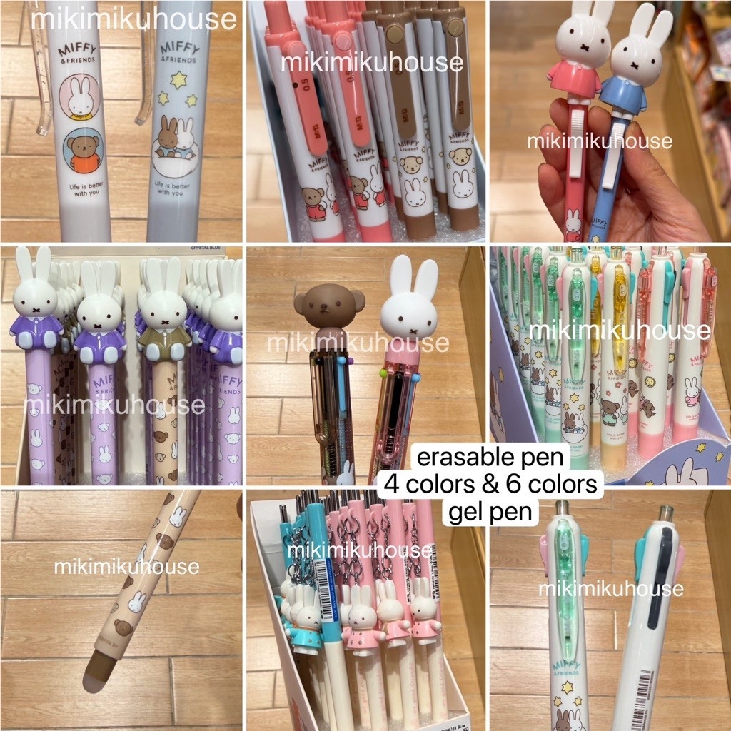 MIFFY PEN BALLPEN GEL ERASABLE PEN MIFFY PENA RETRACTABLE PEN TINTA WARNA COLOR COLORS STATIONERY MI