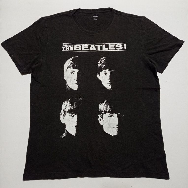 Kaos Band The Beatles Official Merchandise Warna Dark Grey Size M Second Brand The Beatles