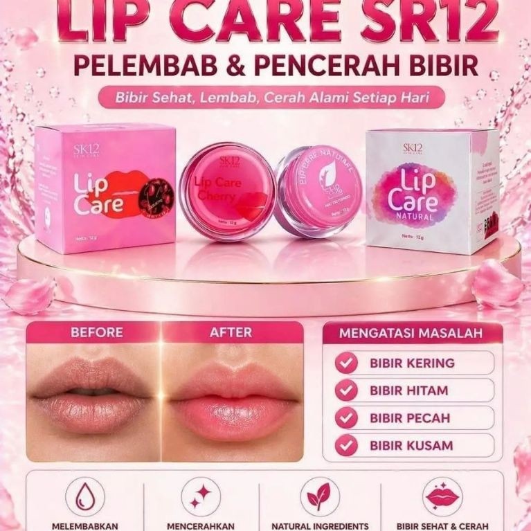 Lip Care SR12 SK12 Pelembab & Pencerah Bibir Lip Care Cherry Natural 12g