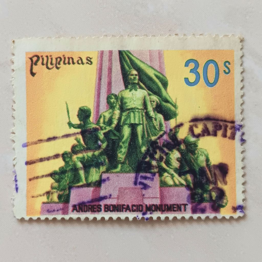 (OG) Perangko Filipina 1978 Andres Bonifacio Monument, by Guillermo Tolentino 30 sentimo Used