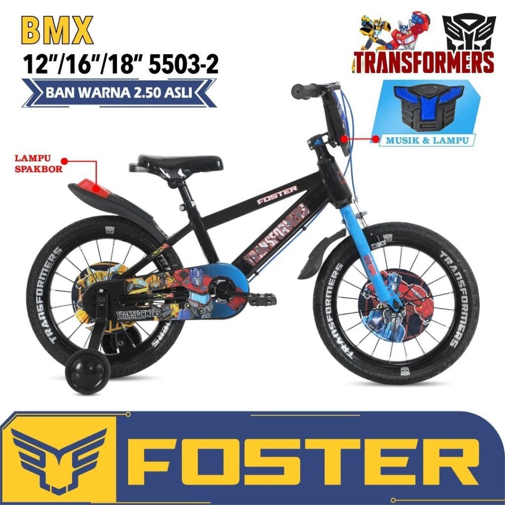 SEPEDA ANAK BMX 12 INCH FOSTER TRANSFORMERS