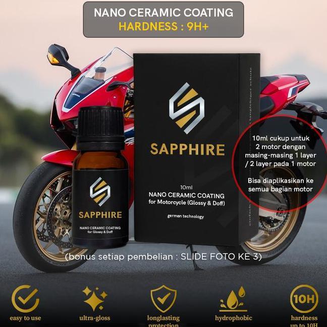 Motorcycle Coating By Sapphire Nano Ceramic Coating Body Motor Doff Glossy Pengkilap