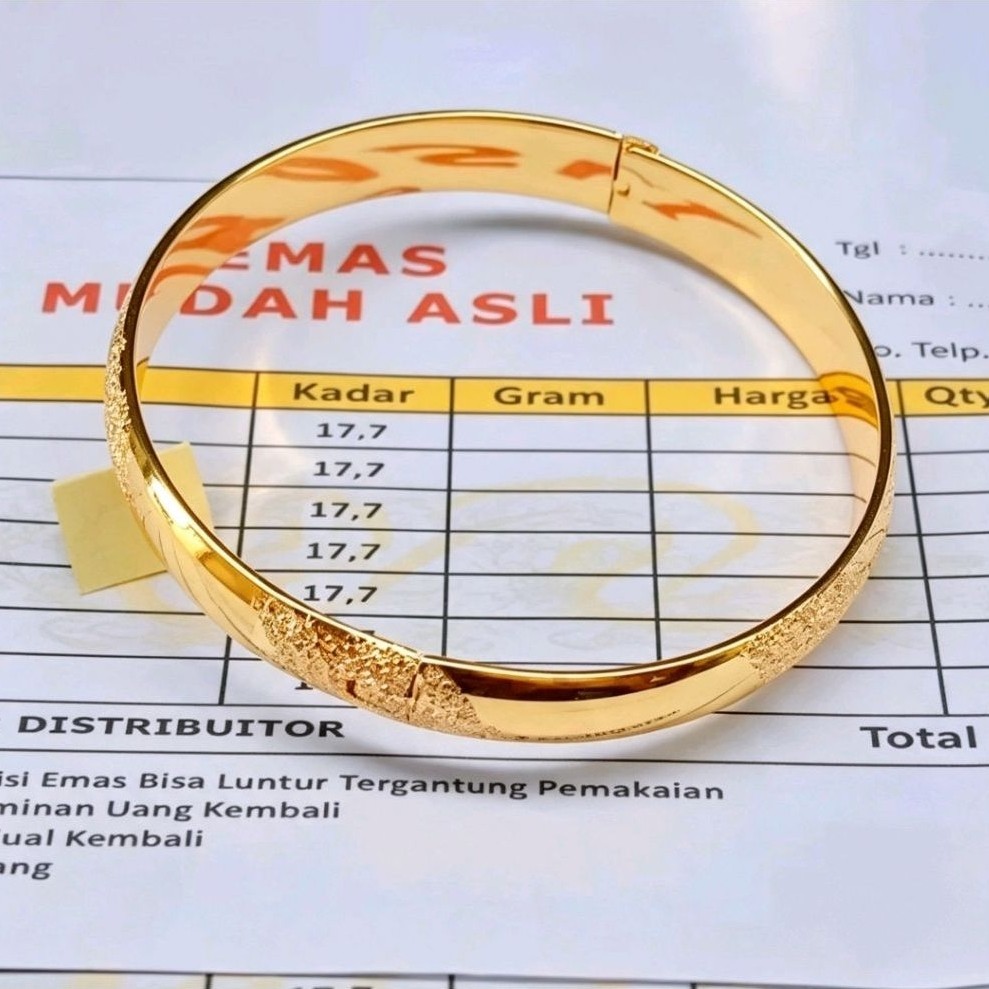 GELANG TANGAN BANGKOK PASIR BRACELET PERHIASAN WANITA BERLAPIS EMAS MUDA FREE SURAT DARI TOKO