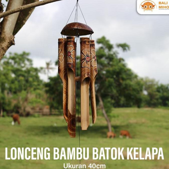 '+'+'+'+] GENTA ANGIN BAMBU 40 cm/LONCENG ANGIN BAMBU/LONCENG BAMBU/GANTUNGAN BAMBU