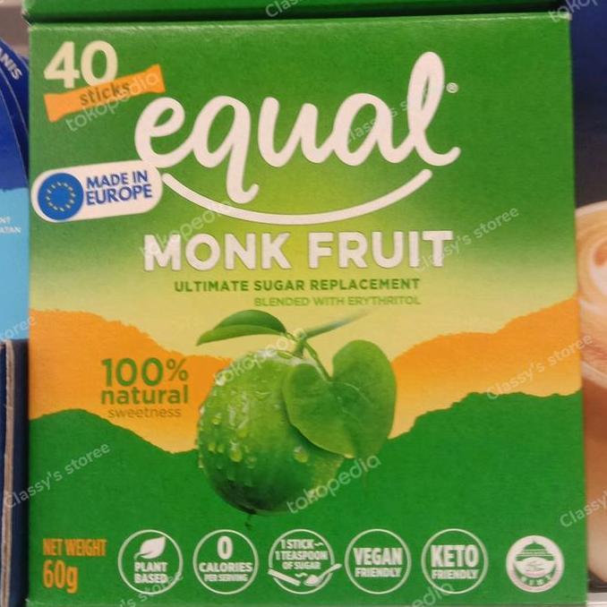 Equal Monk Fruit 40 Stick/Pemanis/Sugar Replacement