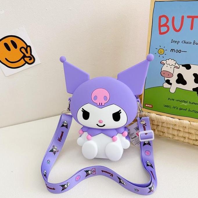 Tas Selempang Anak Jelly Rubber Labubu/ Tas Anak Selempang Model terbaru/ Tas Bahu Lebaran Anak