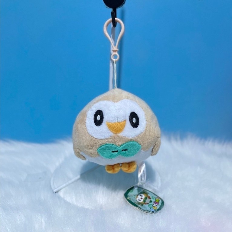 Ganci Gantungan Kunci Boneka Pokemon Rowlet Rowlet Adventure Partners Plush Key Chain Burung Hantu O