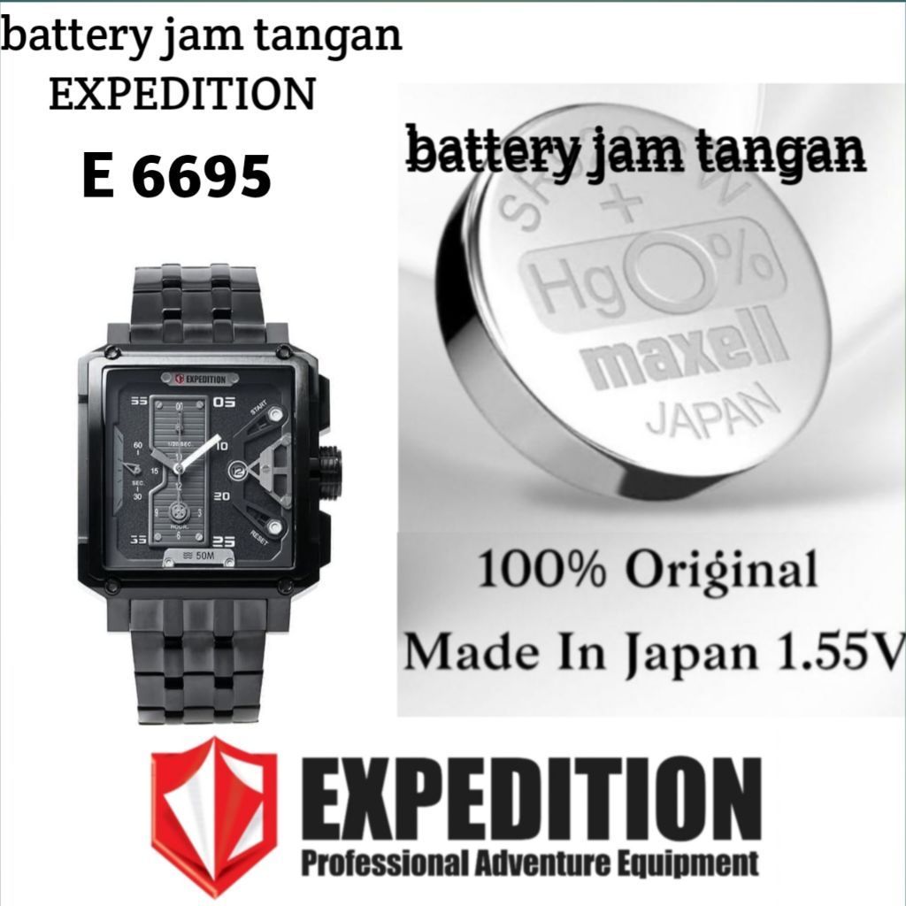 battrai pengganti battrai jam tangan expedition type e6695