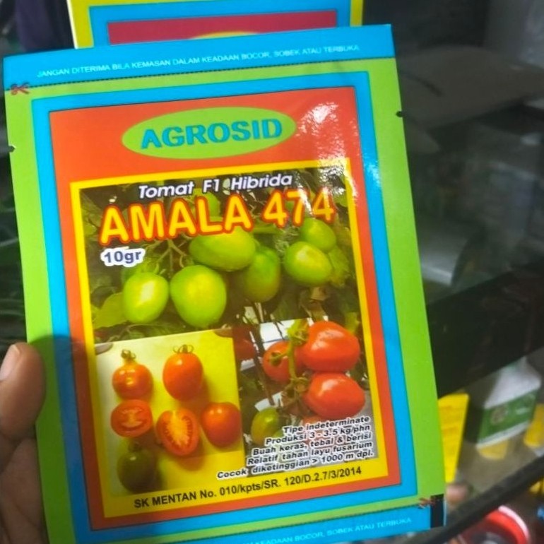 Bibit Tanaman Tomat F1 Hibrida Amala 474 AGROSID 10gr Type Indeterminate
