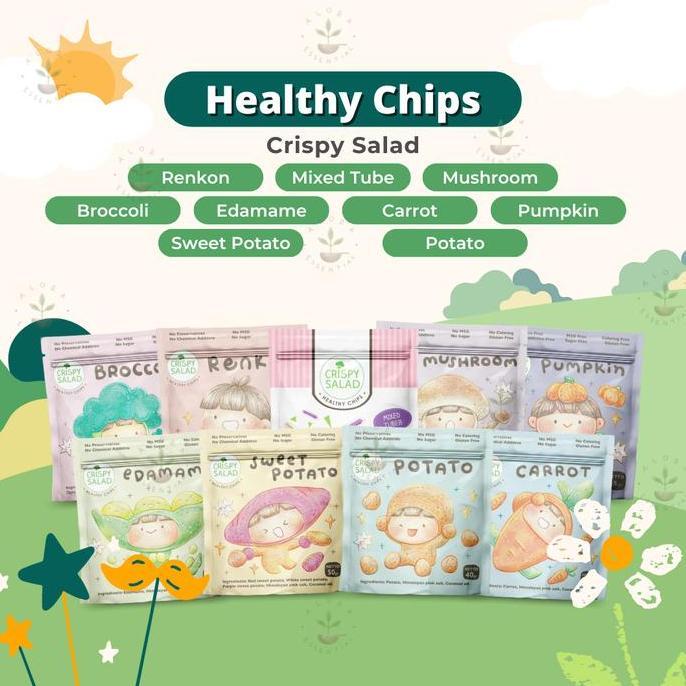 Crispy Salad - Keripik Sayur - Snack Cemilan Sehat Anak - Camilan Organik - Snack Bayi