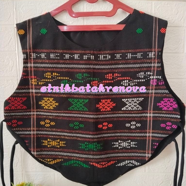 Vest Batak Modern Ulos Batak All Size Hitam Motif Ulos Klasik Modern