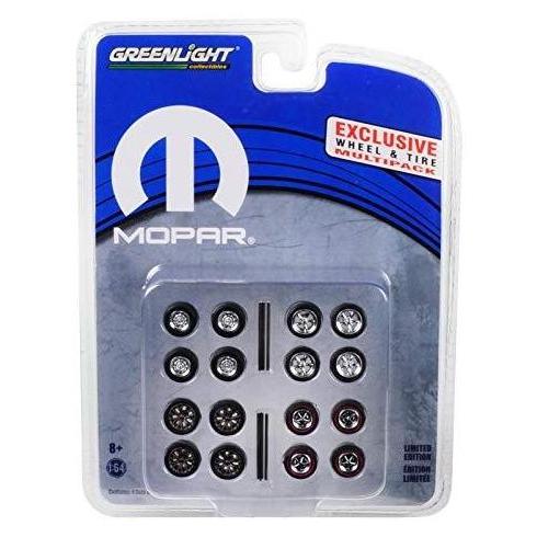 GL-13168 - GREENLIGHT 1:64 GL MUSCLE EXCLUSIVE WHEEL & TIRE MULTIPACK SMETOY