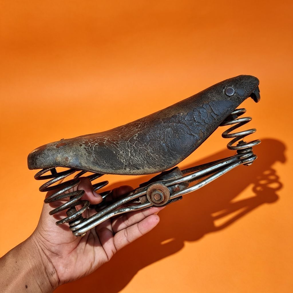 Sadel sepeda onthel tua untuk Humber Raleigh Rudge BSA dan lainya