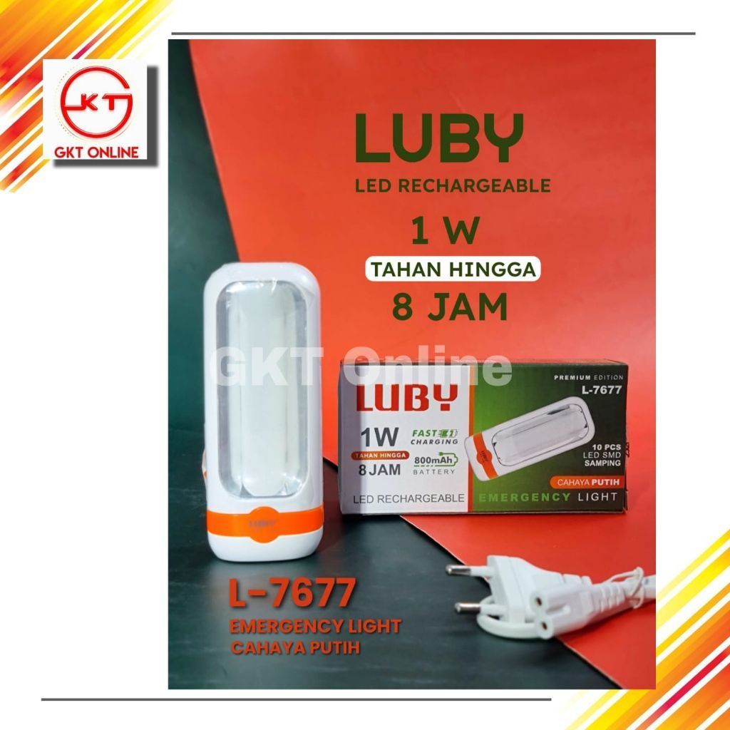 Senter emergency LUBY / senter Luby charger